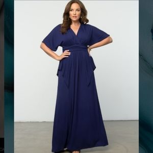 NWOT Kiyonna Maxi Dress - Navy 1X